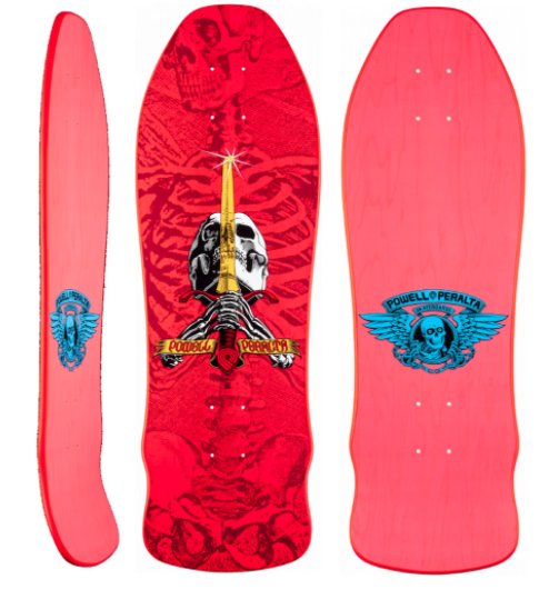 Powell Peralta Geegah Skull & Sword Pink Skateboard Deck 9.75″ x 29.75 ...