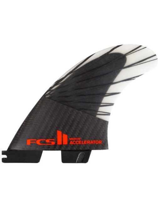 FCS II Accelerator PC Medium Red/Black Tri Fins